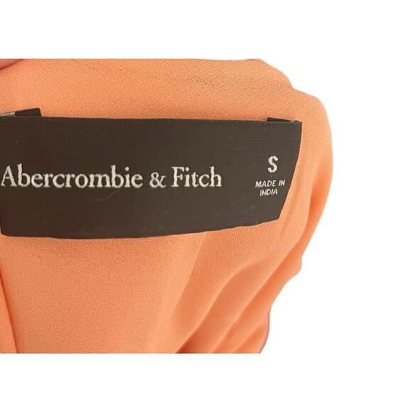 ABERCROMBIE & FITCH Peach Cowl Neck Maxi Dress Small Spaghetti Strap Wedding - Picture 5 of 8
